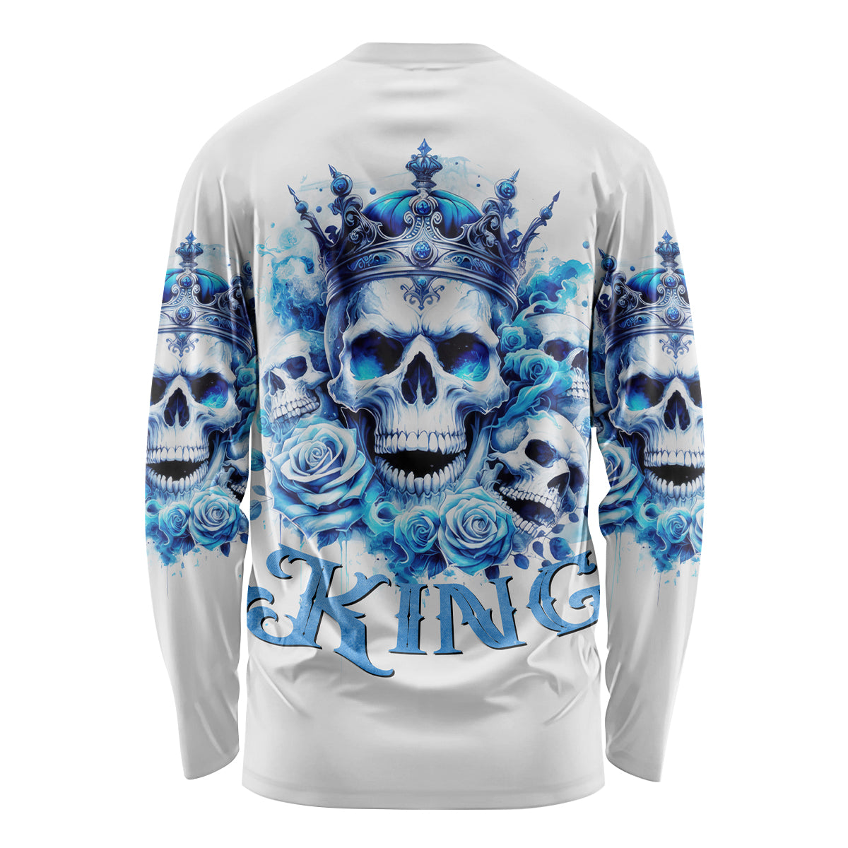 Rose Skull Long Sleeve Shirt King Skull - Wonder Print Shop