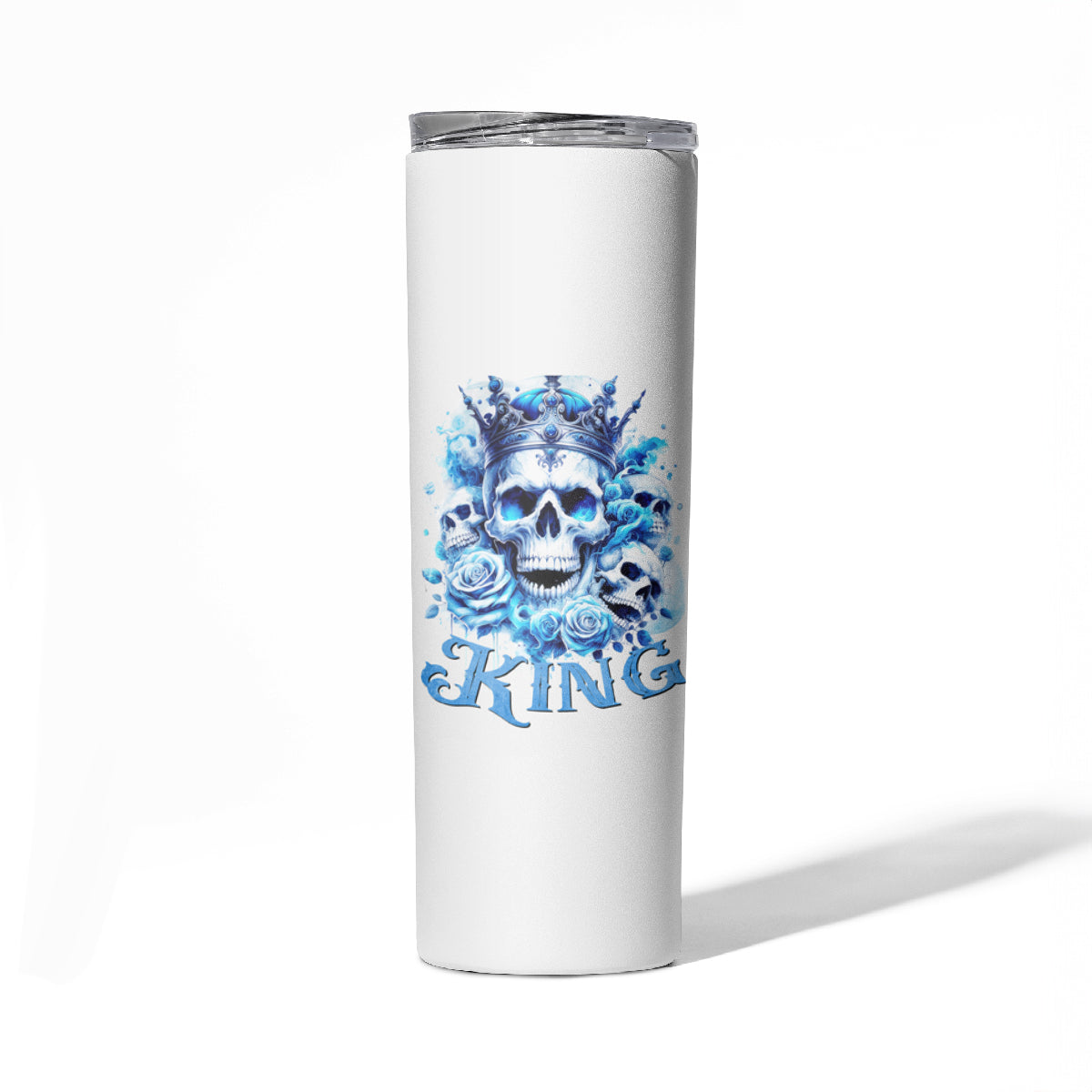 Rose Skull Skinny Tumbler King Skull - Wonder Print Shop