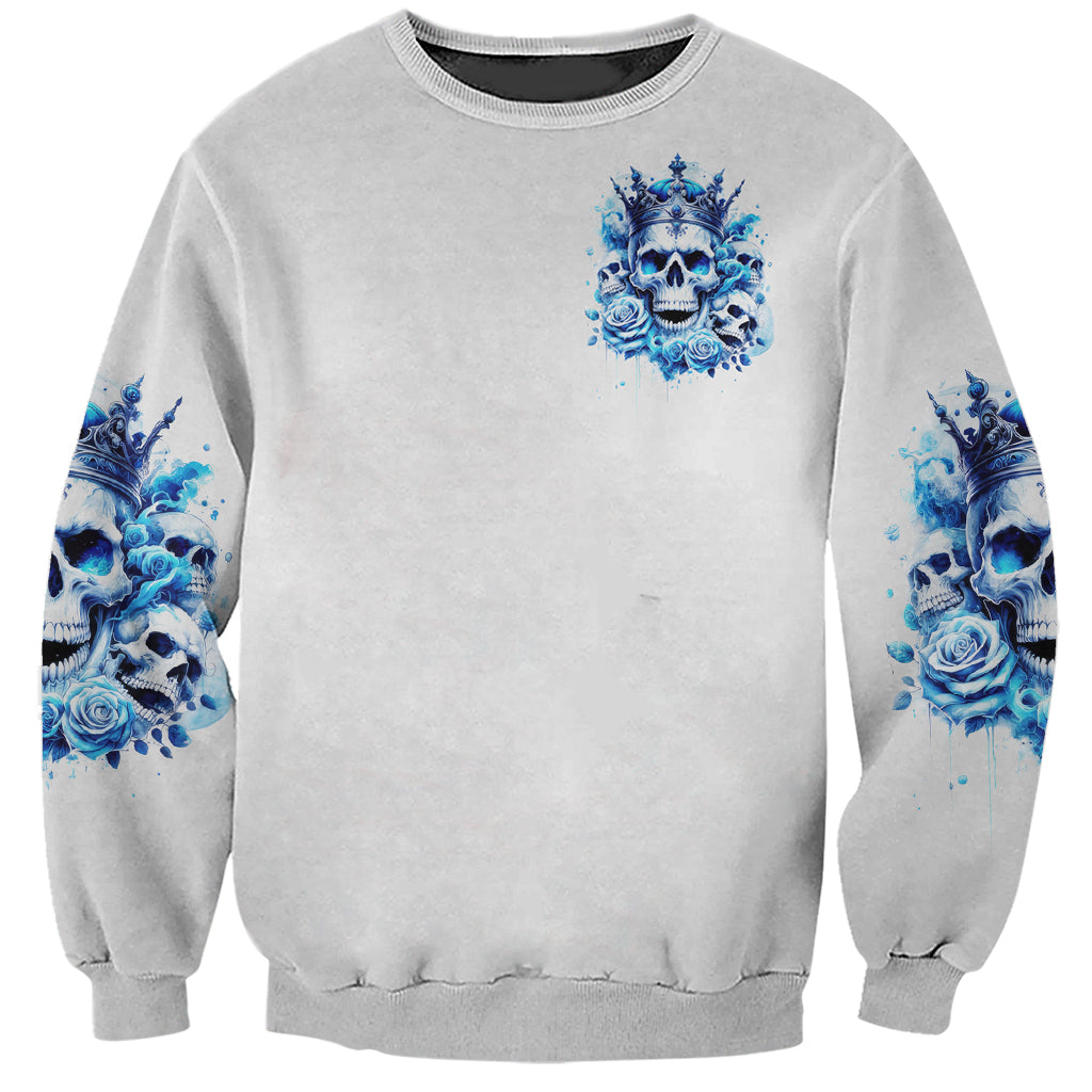 Rose Skull Sweatshirt King Skull - Wonder Print Shop