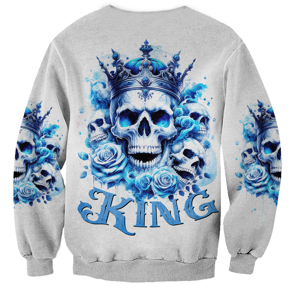 Rose Skull Sweatshirt King Skull - Wonder Print Shop