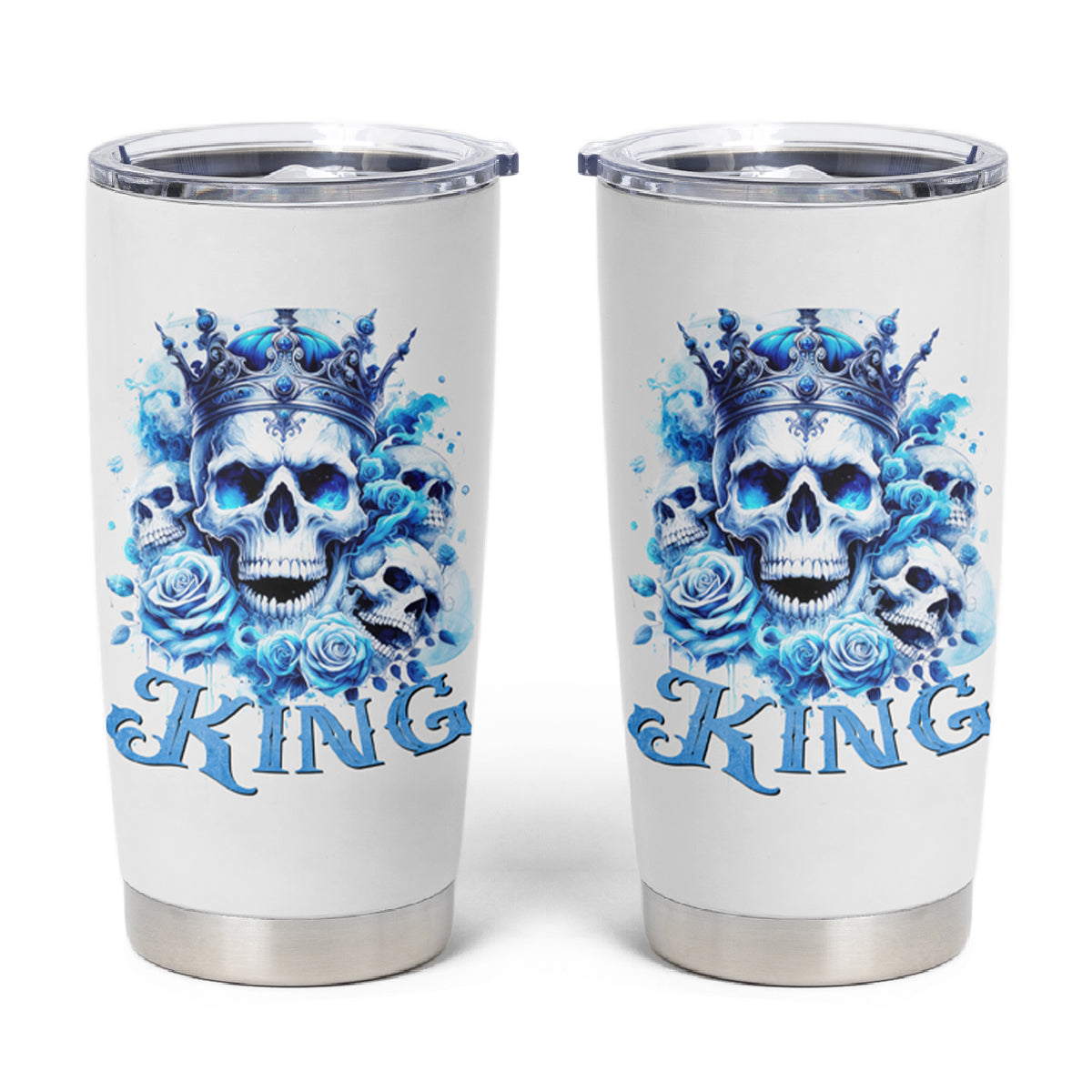 Rose Skull Tumbler Cup King Skull - Wonder Print Shop