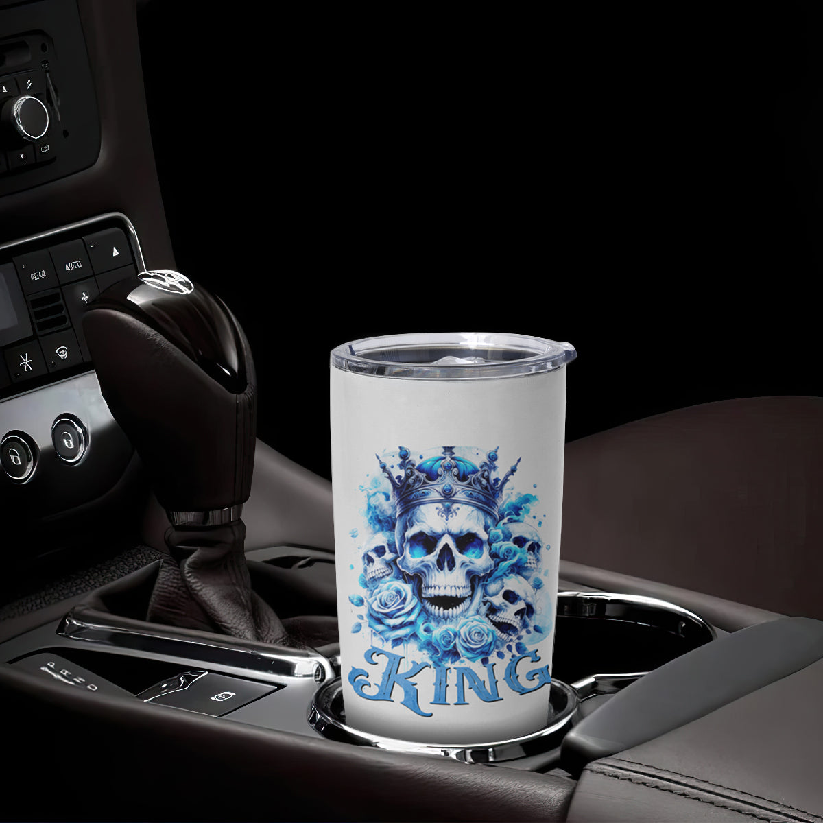 Rose Skull Tumbler Cup King Skull - Wonder Print Shop
