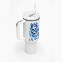 Rose Skull Tumbler With Handle King Skull - Wonder Print Shop