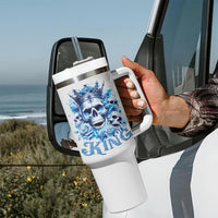 Rose Skull Tumbler With Handle King Skull - Wonder Print Shop