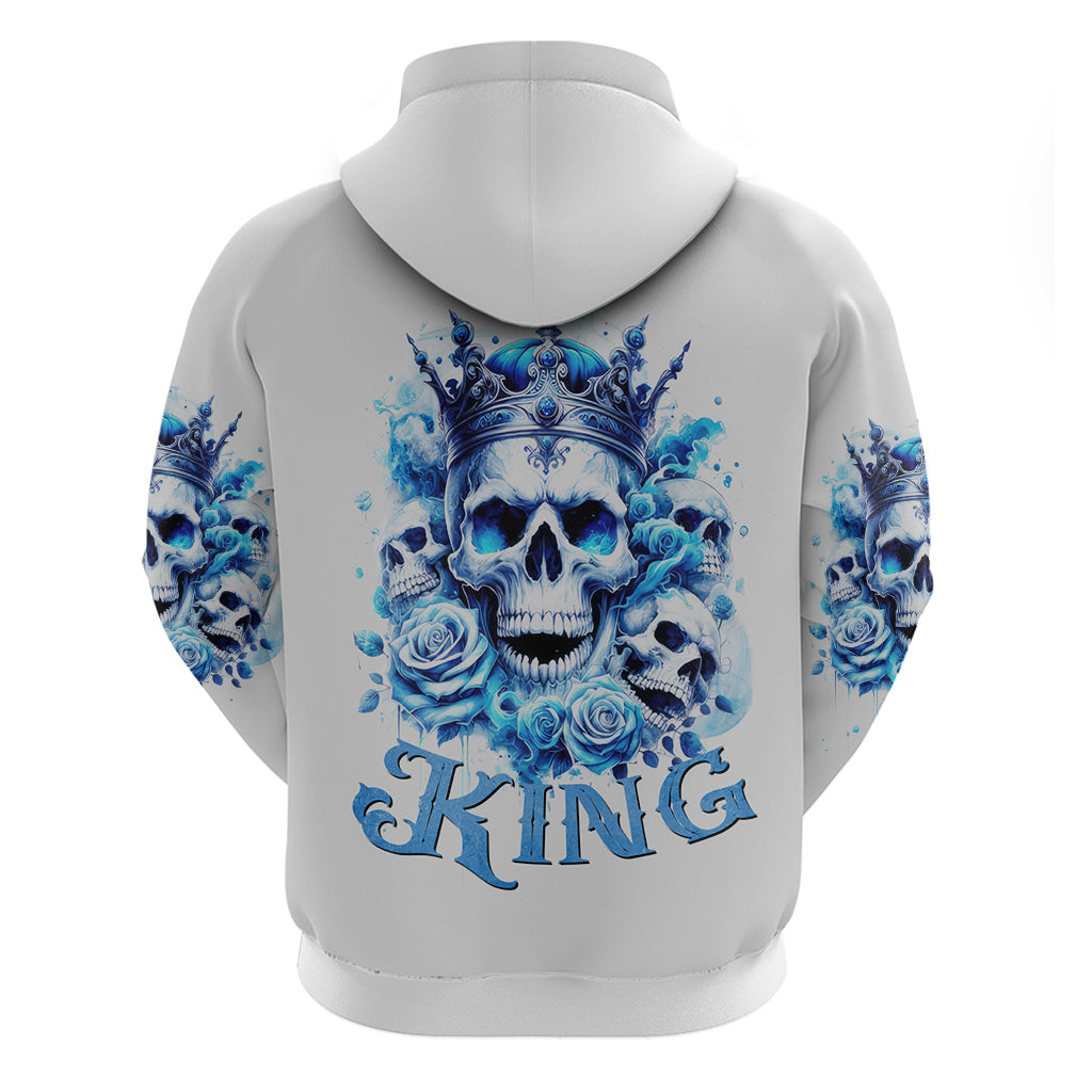 Rose Skull Zip Hoodie King Skull - Wonder Print Shop