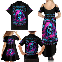 Witch Skull Family Matching Summer Maxi Dress and Hawaiian Shirt The Good Girl In Me Got Tired Of The Bullshit - Wonder Print Shop