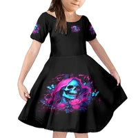 Witch Skull Kid Short Sleeve Dress The Good Girl In Me Got Tired Of The Bullshit - Wonder Print Shop