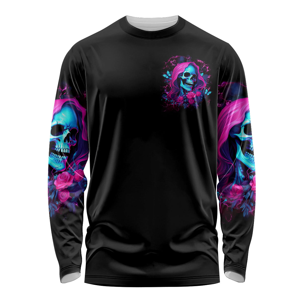 Witch Skull Long Sleeve Shirt The Good Girl In Me Got Tired Of The Bullshit - Wonder Print Shop