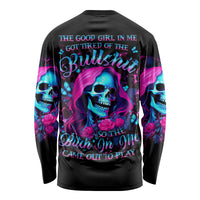 Witch Skull Long Sleeve Shirt The Good Girl In Me Got Tired Of The Bullshit - Wonder Print Shop