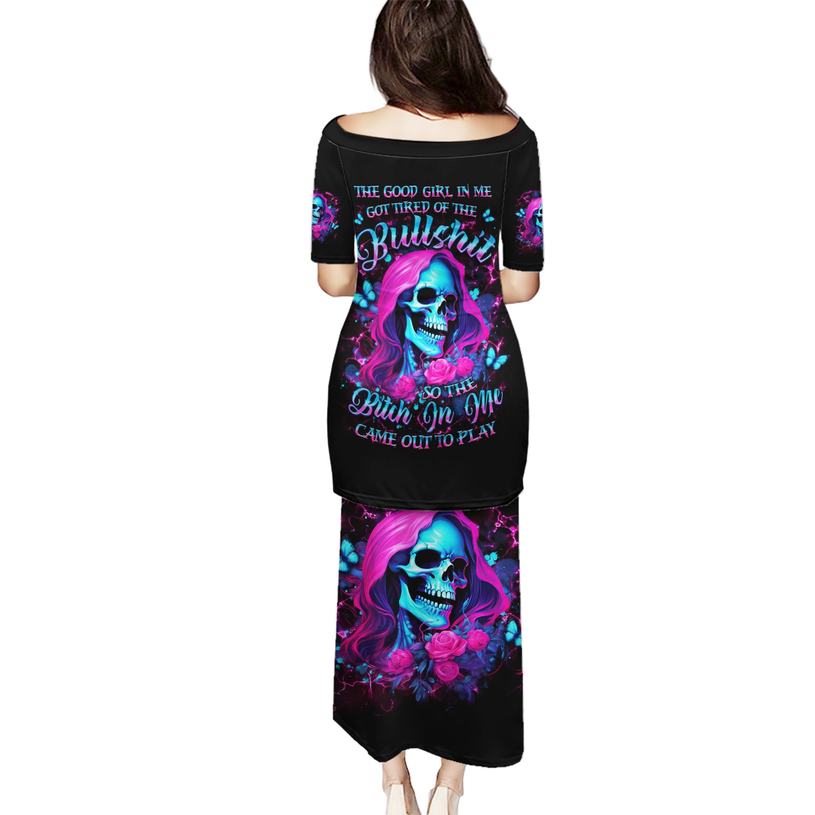 Witch Skull Puletasi The Good Girl In Me Got Tired Of The Bullshit - Wonder Print Shop