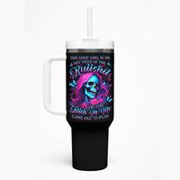 Witch Skull Tumbler With Handle The Good Girl In Me Got Tired Of The Bullshit - Wonder Print Shop
