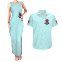 Rose Skull Couples Matching Tank Maxi Dress and Hawaiian Shirt The Good Girl In Me Got Tired Of The Bullshit - Wonder Print Shop