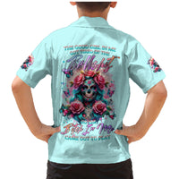 Rose Skull Family Matching Mermaid Dress and Hawaiian Shirt The Good Girl In Me Got Tired Of The Bullshit - Wonder Print Shop