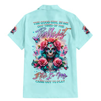 Rose Skull Family Matching Mermaid Dress and Hawaiian Shirt The Good Girl In Me Got Tired Of The Bullshit - Wonder Print Shop