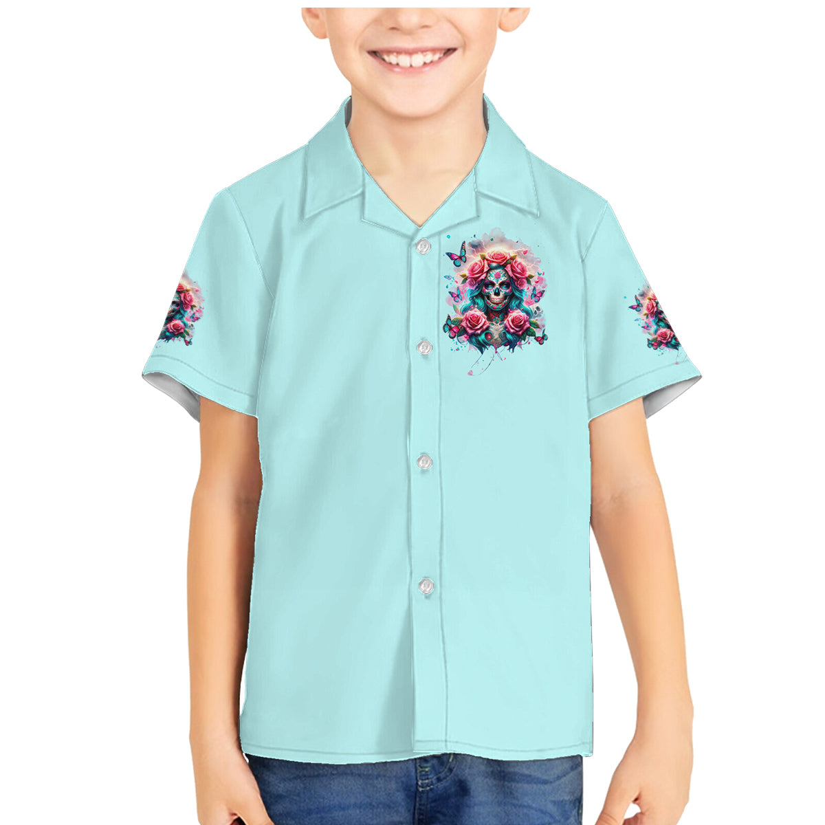 Rose Skull Family Matching Mermaid Dress and Hawaiian Shirt The Good Girl In Me Got Tired Of The Bullshit - Wonder Print Shop