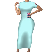 Rose Skull Family Matching Short Sleeve Bodycon Dress and Hawaiian Shirt The Good Girl In Me Got Tired Of The Bullshit - Wonder Print Shop