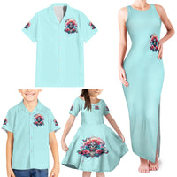 Rose Skull Family Matching Tank Maxi Dress and Hawaiian Shirt The Good Girl In Me Got Tired Of The Bullshit - Wonder Print Shop
