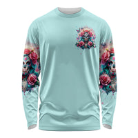 Rose Skull Long Sleeve Shirt The Good Girl In Me Got Tired Of The Bullshit - Wonder Print Shop