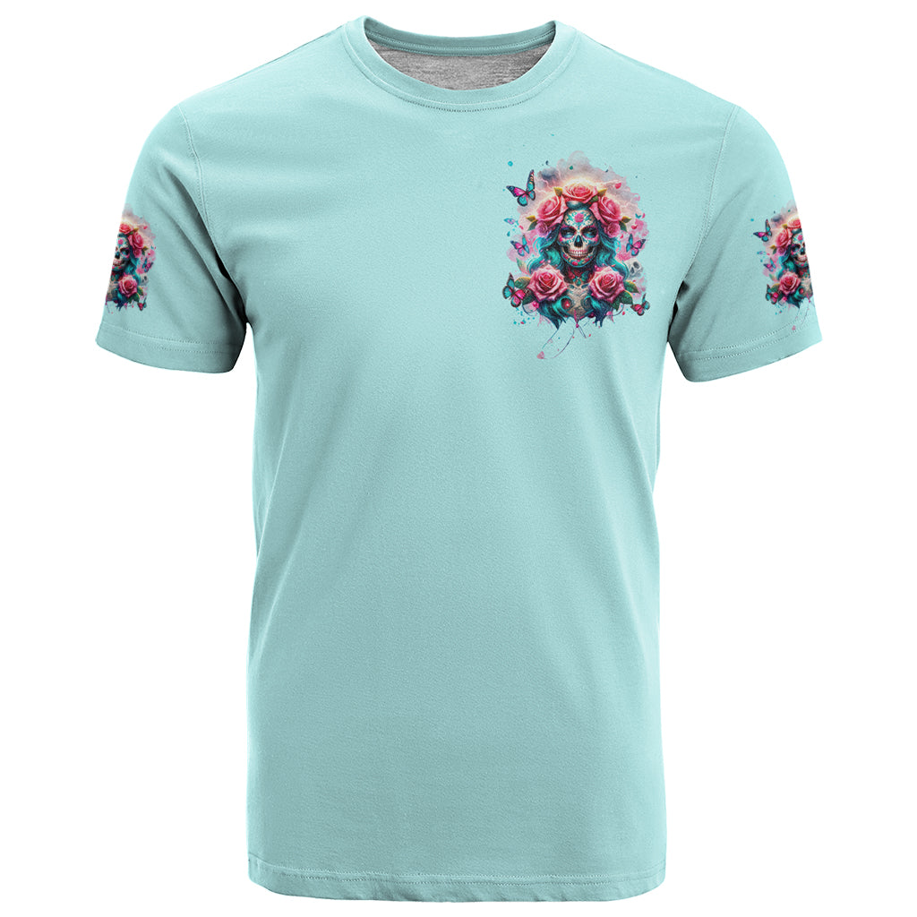 Rose Skull T Shirt The Good Girl In Me Got Tired Of The Bullshit - Wonder Print Shop