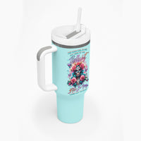 Rose Skull Tumbler With Handle The Good Girl In Me Got Tired Of The Bullshit - Wonder Print Shop