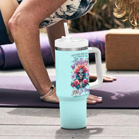 Rose Skull Tumbler With Handle The Good Girl In Me Got Tired Of The Bullshit - Wonder Print Shop