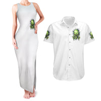 Thunder Skull Couples Matching Tank Maxi Dress and Hawaiian Shirt The Demon Hide Under Your Bed Mine Hide Inside My Head - Wonder Print Shop