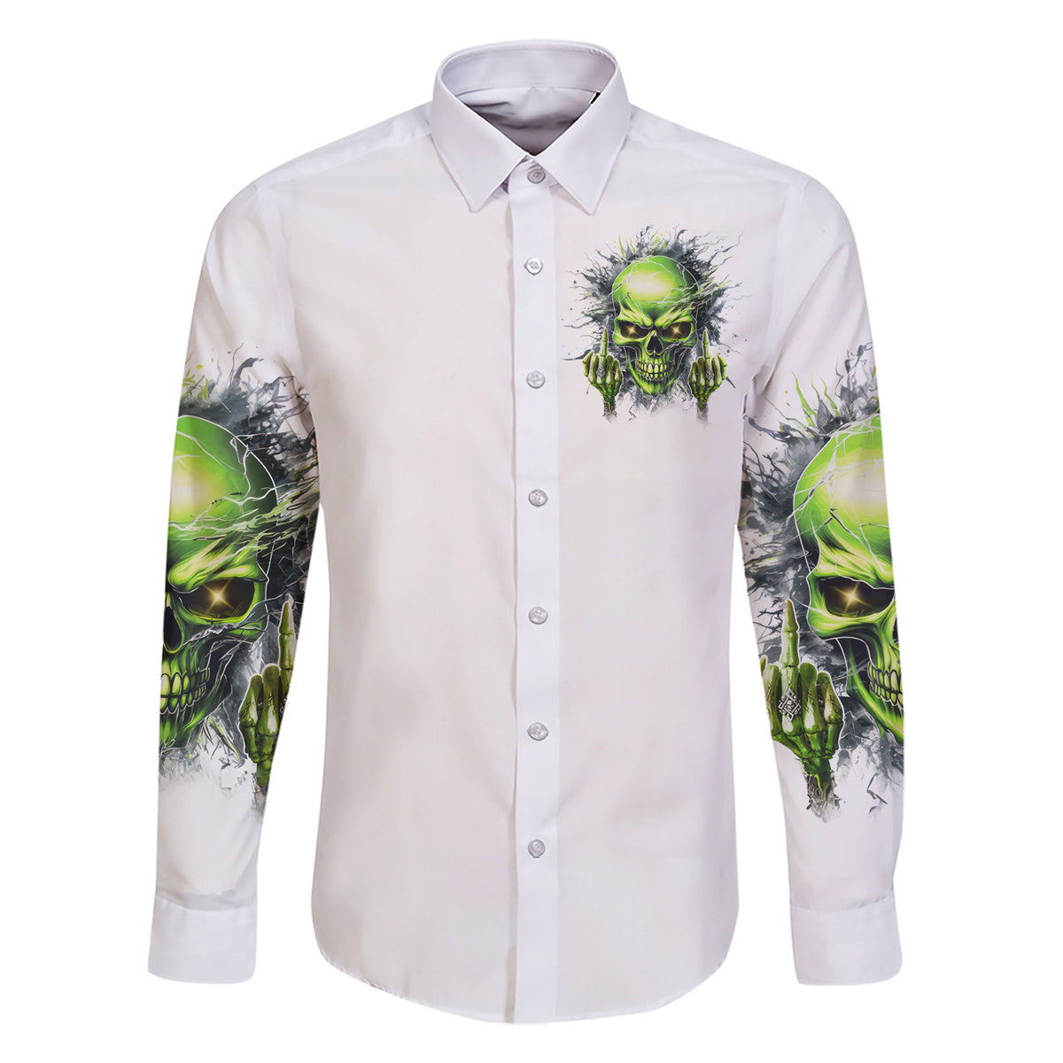 Thunder Skull Family Matching Short Sleeve Bodycon Dress and Hawaiian Shirt The Demon Hide Under Your Bed Mine Hide Inside My Head - Wonder Print Shop