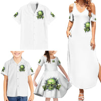Thunder Skull Family Matching Summer Maxi Dress and Hawaiian Shirt The Demon Hide Under Your Bed Mine Hide Inside My Head - Wonder Print Shop