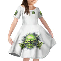 Thunder Skull Family Matching Tank Maxi Dress and Hawaiian Shirt The Demon Hide Under Your Bed Mine Hide Inside My Head - Wonder Print Shop