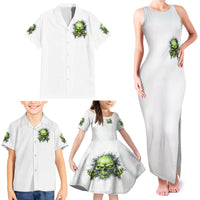 Thunder Skull Family Matching Tank Maxi Dress and Hawaiian Shirt The Demon Hide Under Your Bed Mine Hide Inside My Head - Wonder Print Shop