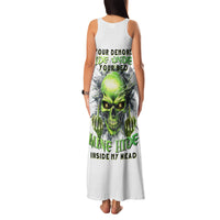 Thunder Skull Family Matching Tank Maxi Dress and Hawaiian Shirt The Demon Hide Under Your Bed Mine Hide Inside My Head - Wonder Print Shop