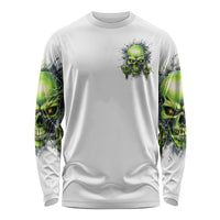 Thunder Skull Long Sleeve Shirt The Demon Hide Under Your Bed Mine Hide Inside My Head - Wonder Print Shop
