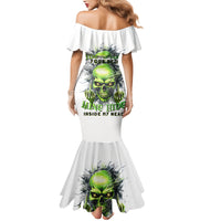 Thunder Skull Mermaid Dress The Demon Hide Under Your Bed Mine Hide Inside My Head - Wonder Print Shop