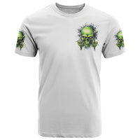 Thunder Skull T Shirt The Demon Hide Under Your Bed Mine Hide Inside My Head - Wonder Print Shop