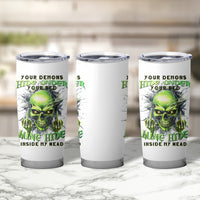 Thunder Skull Tumbler Cup The Demon Hide Under Your Bed Mine Hide Inside My Head - Wonder Print Shop