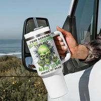 Thunder Skull Tumbler With Handle The Demon Hide Under Your Bed Mine Hide Inside My Head - Wonder Print Shop