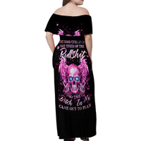Angel Skull Family Matching Off Shoulder Maxi Dress and Hawaiian Shirt The Good Girl In Me Got Tired Of The Bullshit - Wonder Print Shop