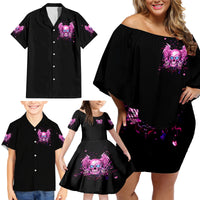 Angel Skull Family Matching Off Shoulder Short Dress and Hawaiian Shirt The Good Girl In Me Got Tired Of The Bullshit - Wonder Print Shop
