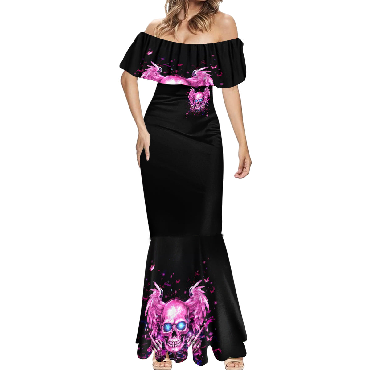 Angel Skull Mermaid Dress The Good Girl In Me Got Tired Of The Bullshit - Wonder Print Shop