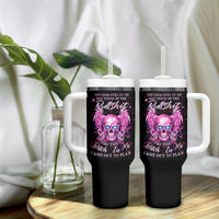 Angel Skull Tumbler With Handle The Good Girl In Me Got Tired Of The Bullshit - Wonder Print Shop