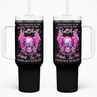 Angel Skull Tumbler With Handle The Good Girl In Me Got Tired Of The Bullshit - Wonder Print Shop