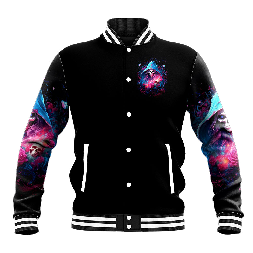 Witch Skull Baseball Jacket Assuming Was Like Most Girls Was Your First Mistake - Wonder Print Shop