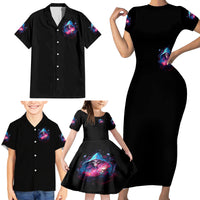 Witch Skull Family Matching Short Sleeve Bodycon Dress and Hawaiian Shirt Assuming Was Like Most Girls Was Your First Mistake - Wonder Print Shop