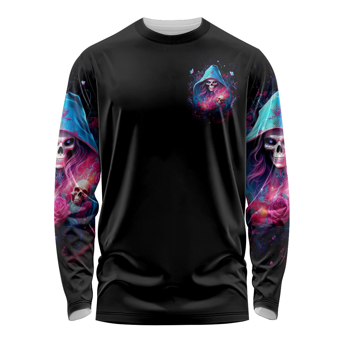 Witch Skull Long Sleeve Shirt Assuming Was Like Most Girls Was Your First Mistake - Wonder Print Shop