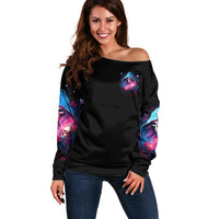 Witch Skull Off Shoulder Sweater Assuming Was Like Most Girls Was Your First Mistake - Wonder Print Shop