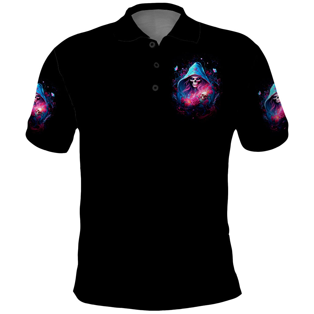 Witch Skull Polo Shirt Assuming Was Like Most Girls Was Your First Mistake - Wonder Print Shop