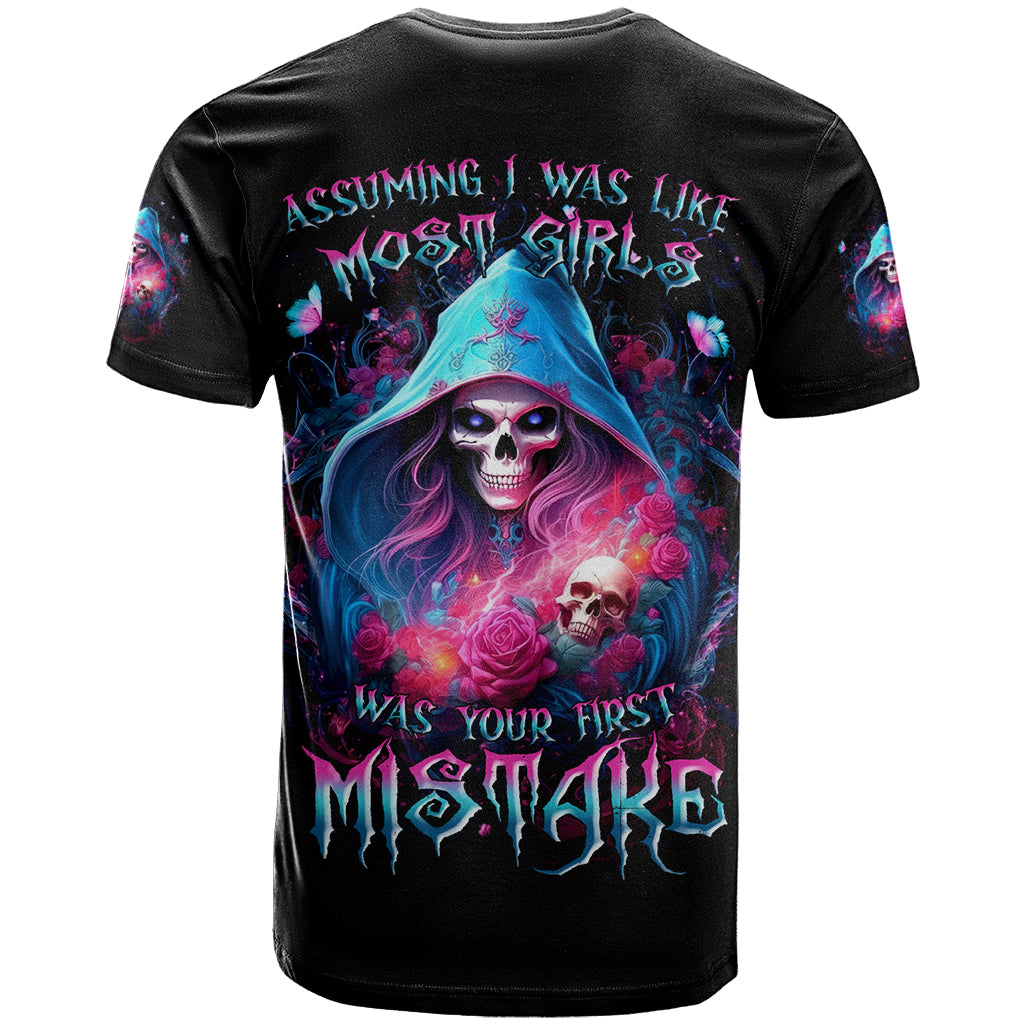 Witch Skull T Shirt Assuming Was Like Most Girls Was Your First Mistake - Wonder Print Shop