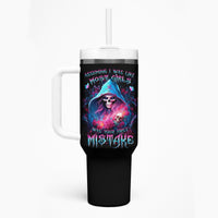 Witch Skull Tumbler With Handle Assuming Was Like Most Girls Was Your First Mistake - Wonder Print Shop