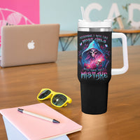 Witch Skull Tumbler With Handle Assuming Was Like Most Girls Was Your First Mistake - Wonder Print Shop