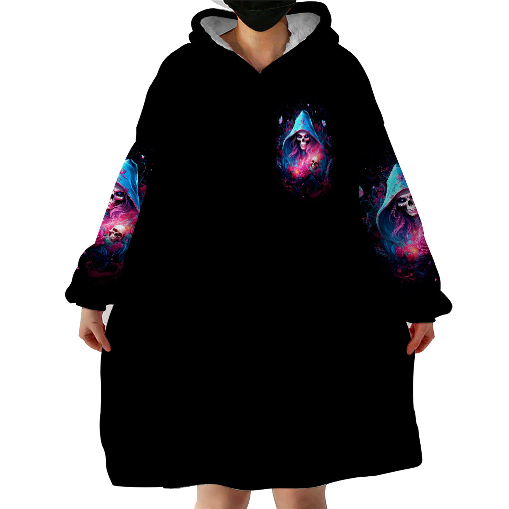 Witch Skull Wearable Blanket Hoodie Assuming Was Like Most Girls Was Your First Mistake - Wonder Print Shop